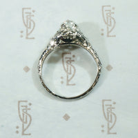 Garlands and Bows Filigree OEC Diamond Engagement Ring