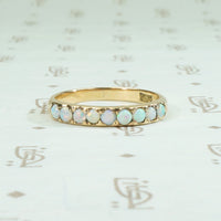 Elegant & Slim Edwardian Opal & Gold Band