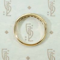Elegant & Slim Edwardian Opal & Gold Band