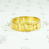 Luxe 22k Open Work Band with Chinese Characters