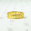 Luxe 22k Open Work Band with Chinese Characters