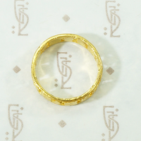 Luxe 22k Open Work Band with Chinese Characters