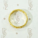 Luxe 22k Open Work Band with Chinese Characters