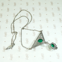 Jazz Age Filigree Necklace with Chrysoprase
