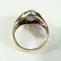 Sleek & Sassy Amethyst Signet Ring in Gold