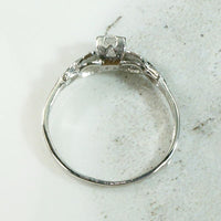 Dainty Deco Details Diamond & Platinum Ring