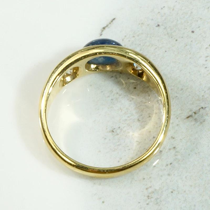 Classic 18ct Gypsy Band with Sapphire & Diamonds