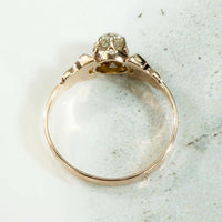 Sweetest Victorian Diamond & Rose Gold Engagement Ring