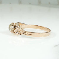 Sweetest Victorian Diamond & Rose Gold Engagement Ring