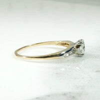 Refined Two Tone Diamond Engagement Ring
