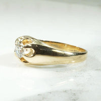 Classic Diamond Set Gold Belcher Band