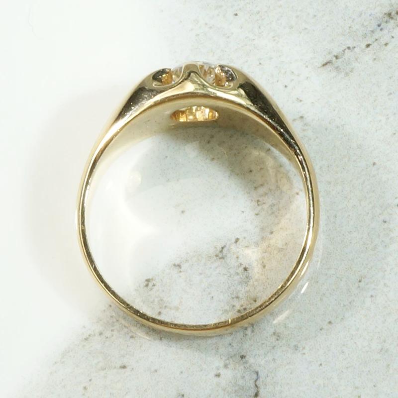 Classic Diamond Set Gold Belcher Band