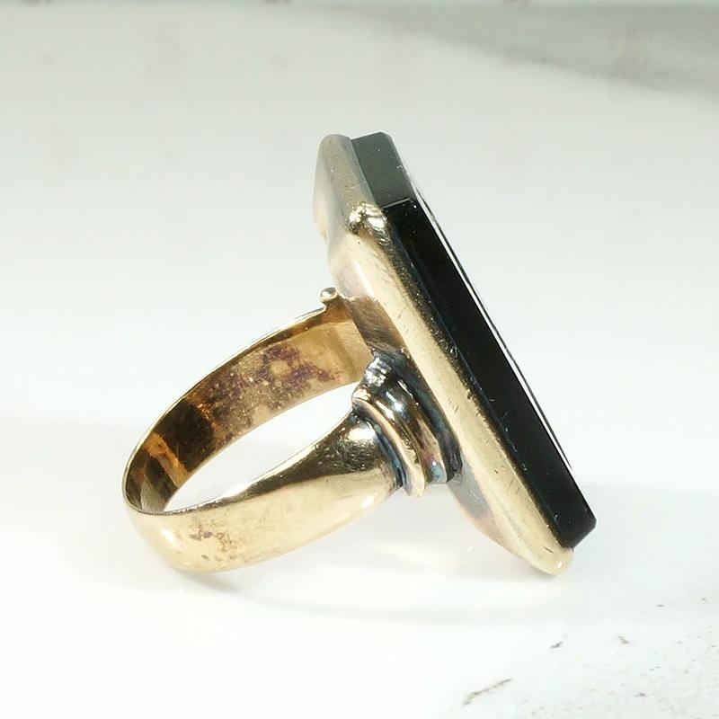 Soldier with Dacian Draco Onyx Intaglio Ring