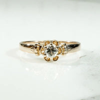 Charming Buttercup Set Diamond Engagement Ring