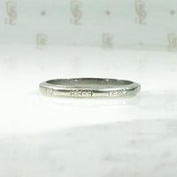 Pretty Little 18k White Gold Art Deco Band
