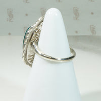 Chrysoprase Sterling Marcasite Deco Ring