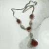 Carnelian Deco Sterling Marcasite Necklace