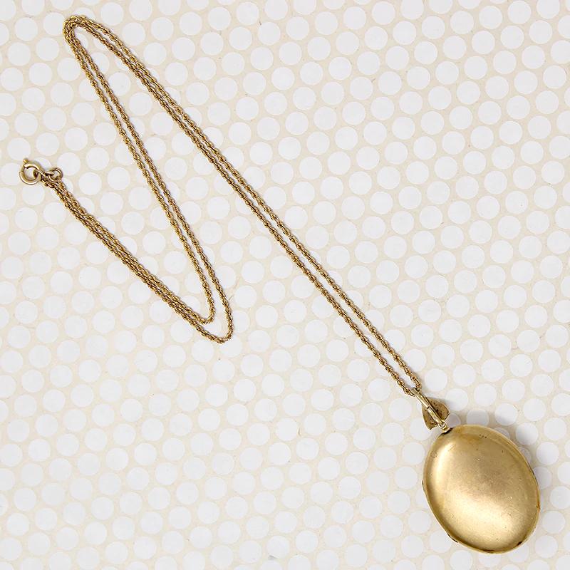 Flower Basket Victorian Gold Filled Locket