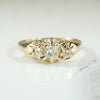 Dazzling Antique Diamond & 18k Trilogy Ring