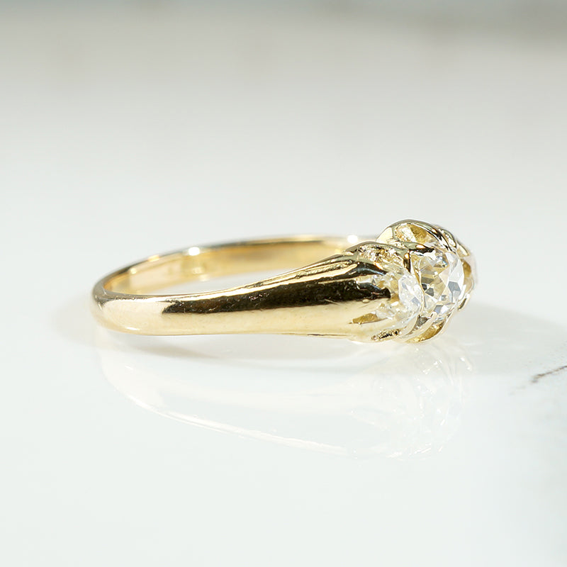 Dazzling Antique Diamond & 18k Trilogy Ring