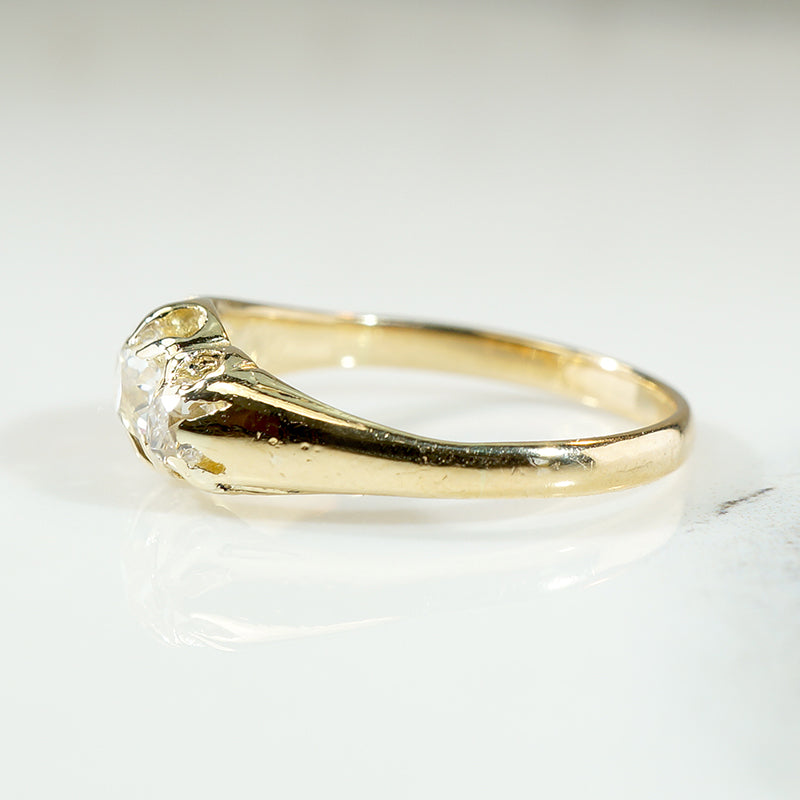 Dazzling Antique Diamond & 18k Trilogy Ring