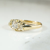 Dazzling Antique Diamond & 18k Trilogy Ring