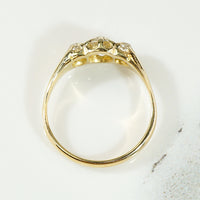 Dazzling Antique Diamond & 18k Trilogy Ring