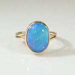 Hypnotic Opal in Gold Edwardian Ring
