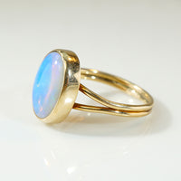 Hypnotic Opal in Gold Edwardian Ring