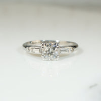 Lovely Platinum and Diamond 1940's Engagement Ring