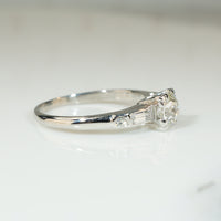 Lovely Platinum and Diamond 1940's Engagement Ring
