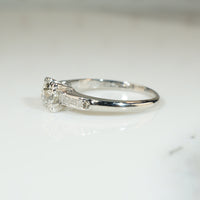 Lovely Platinum and Diamond 1940's Engagement Ring