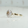 Fancy Brown Diamond Halo Ring in 18k & Platinum
