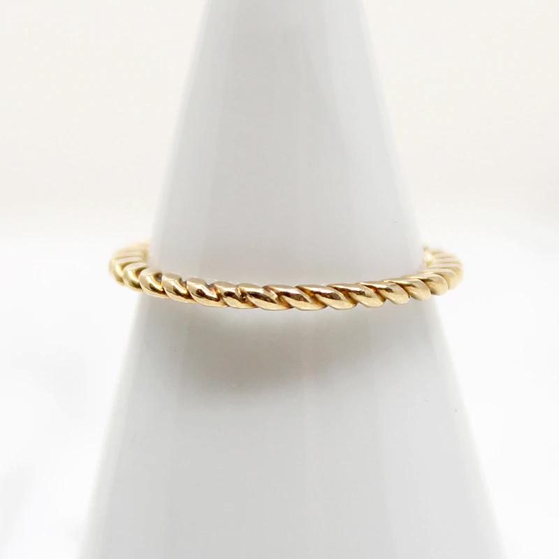 Vintage Flattened Gold Twist Band