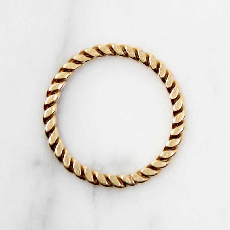 Vintage Flattened Gold Twist Band