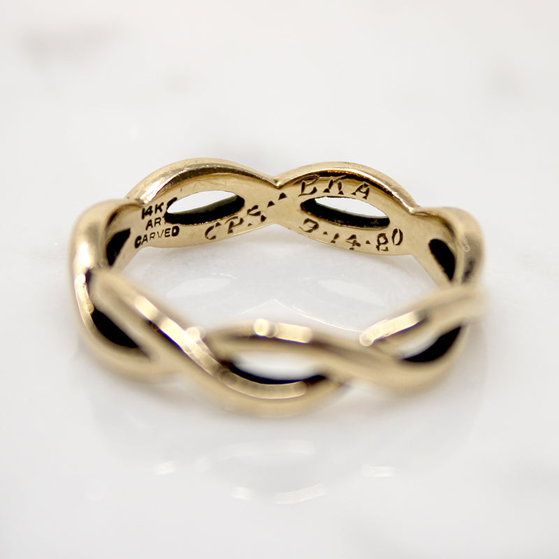 Open Work Twist Artcarved Gold Band