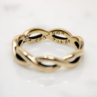 Open Work Twist Artcarved Gold Band