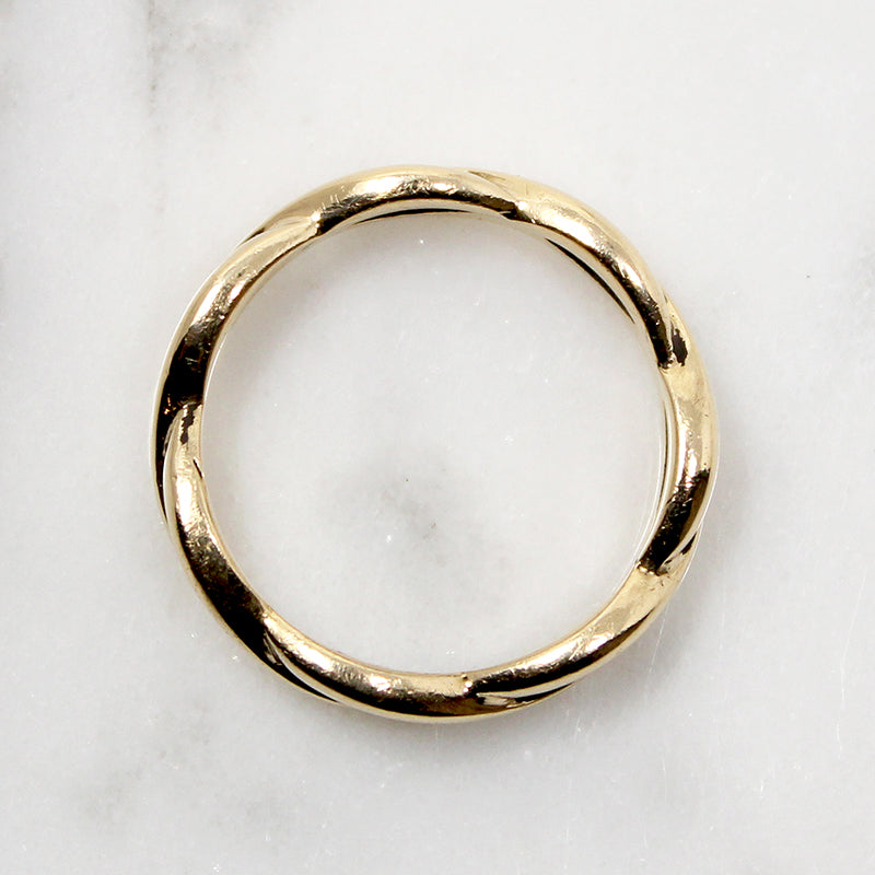 Open Work Twist Artcarved Gold Band