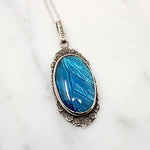 Blue Morpho Butterfly Wing Pendant