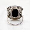 Moody Art Deco Onyx & Marcasite Ring