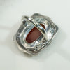 Gorgeous Deco Carnelian Sterling Marcasite Ring
