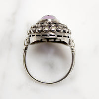 Dreamy Deco Amethyst Ring with Marcasites