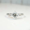 Exquisite Engraved Platinum & Diamond Engagement Ring
