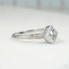 Exquisite Engraved Platinum & Diamond Engagement Ring