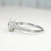 Exquisite Engraved Platinum & Diamond Engagement Ring