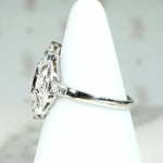 Wind Rose Diamond & Engraved Platinum Ring