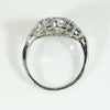 Wind Rose Diamond & Engraved Platinum Ring