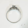 Dainty Deco Diamond in Platinum Engagement Ring