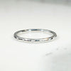Clean Lined "Orange Blossom" White Gold Band