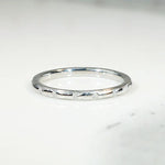 Clean Lined "Orange Blossom" White Gold Band